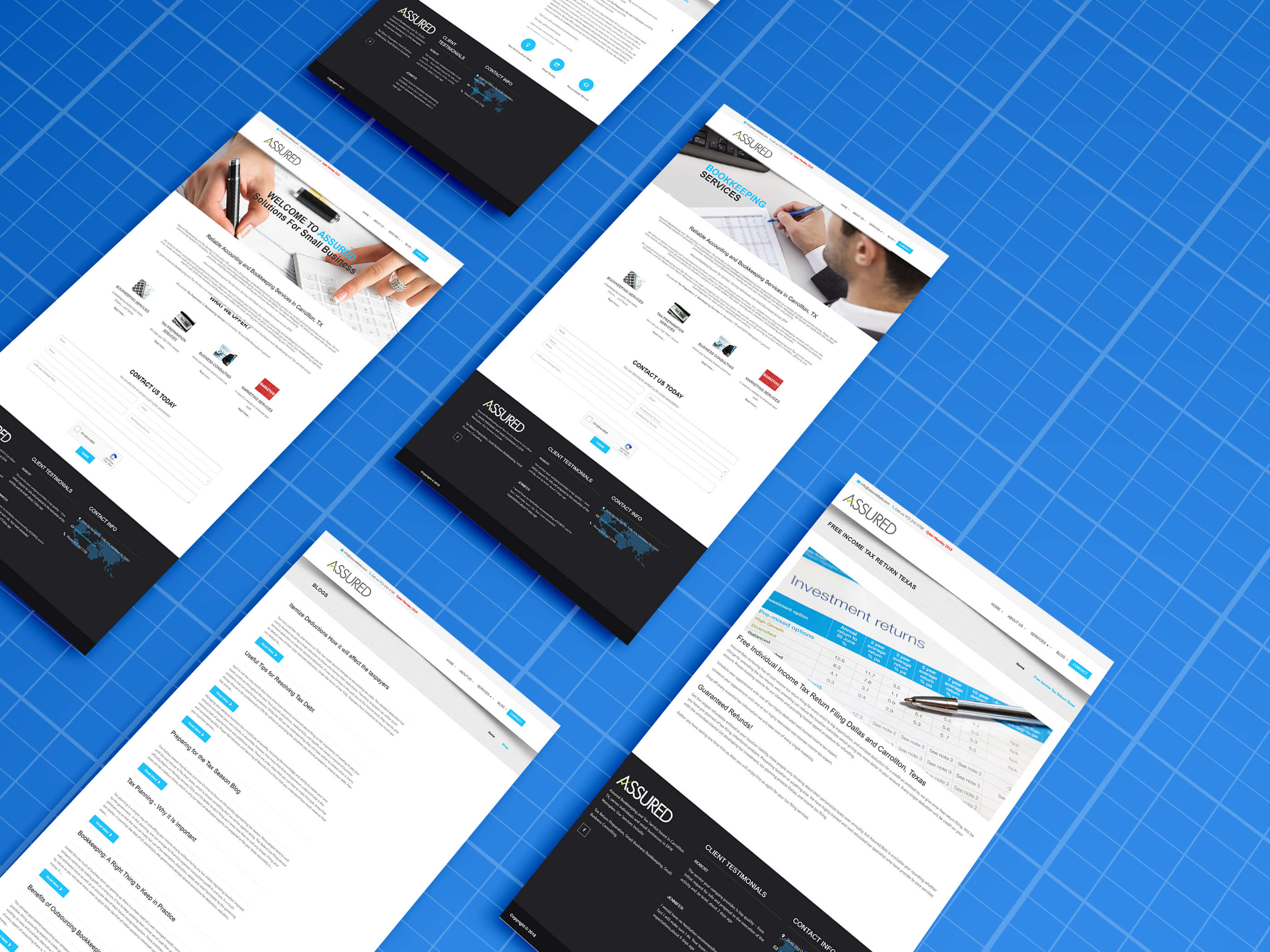 Responsive web design for a financial services platform